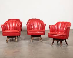 About 30% of these are office chairs, 2% are dining chairs, and 5% are living room chairs. Lot A Set Of Five Of Red Leather Upholstered Swivel Tub Armchairs Post 1950