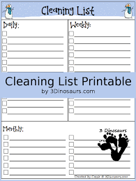 monthly goals january 2016 plus monthly cleaning chart