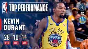 Kevin Durant S 10th Career Triple Double 28 10 11 January 25 2018 Youtube Kevin Durant 10 Kevin Durant Kevin