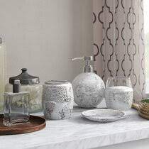 Shop bathroom accessories in patterns like ethnic motifs, floral, geometric and. Bathroom Counter Accessories Wayfair