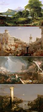 Thomas Cole Serie The Course Of Empire The Arcadian Or Pastoral State Consummation Destruction Desolation De The Course Of Empire Call Art Landscape