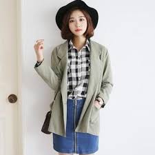 Dual Pocket One Button Jacket Envy Look Yesstyle Short Hair Outfits Korean Outfits Korean Fashion