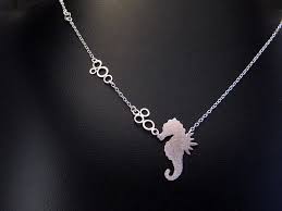 Seahorse Necklace With Bubbles Silver Seahorse By Offbeatmelody 58 00 Via Etsy Seahorse Jewelry Seahorse Necklace Beach Wedding Jewelry