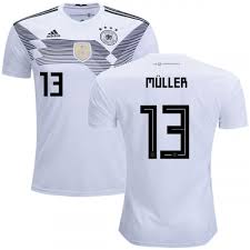 13 Germany Thomas Muller Mens Soccer Jersey 2018 World Cup