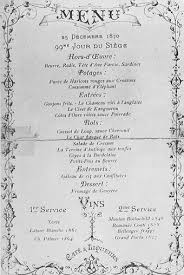 Siege De Paris 1870 1871 Wikipedia Menu Sauce Poivrade Menu De Reveillon