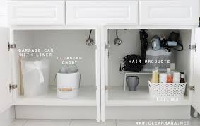 organize under the bathroom sink