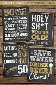 50th Birthday Sign Pack 50th Birthday Party Printable Signs Etsy In 2020 50th Birthday Party Favors 50th Birthday Party Decorations 60th Birthday Ideas For Mom Party