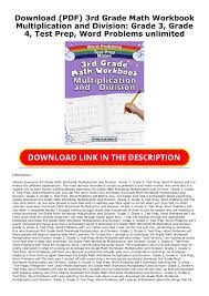 Third grade (also called grade three, equivalent to year 4 in the uk) is a year of primary education in many countries. Download Pdf 3rd Grade Math Workbook Multiplication And Division Grade 3 Grade 4 Test Prep Word Problems Unlimited Flip Ebook Pages 1 2 Anyflip Anyflip