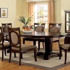 Furniture Of America Mavea 7 Piece Dining Table Set Dark Walnut Large Dining Room Table Formal Dining Room Sets Dining Room Sets