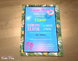 Invitation Sur Le Theme Piscine Party Faire Part Par Emilie Party Invitations Invitation Sizes Birthday Invitations
