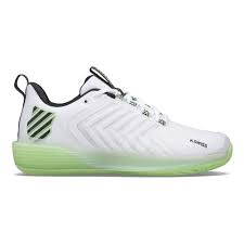 Fabio fognini could be in hot water with the atp tour after being defaulted at the barcelona open for abusing an official and smashing a racket in anger. K Swiss Ultrashot 3 Allcourtschuh Herren Weiss Neongrun Online Kaufen Tennis Peters