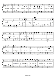 Piano Man Simple Version Billy Joel Stave Preview 2 Piano Man Easy Sheet Music Billy Joel