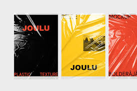Joulu Plastic Wrinkle Mockup Stationery Mockup Plastic Texture Digital Portfolio Template