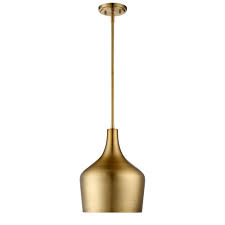 Filament Design 1 Light Natural Brass Pendant Cli Sh474646 The Home Depot In 2020 Gold Pendant Lighting Pendant Light Brass Pendant Light