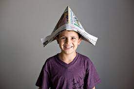 Newspaper Hats All For The Boys Newspaper Hat Newspaper Crafts Diy Newspaper
