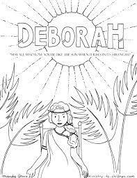 Deborah under the palm tree. Deborah Coloring Page Ministry To Children