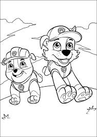 Rubble Chase Paw Patrol Coloring Paw Patrol Coloring Pages Paw Patrol Printables