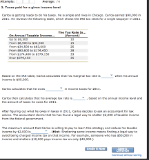 Solved Attempts Average 4 2 Taxes Paid For A Given In