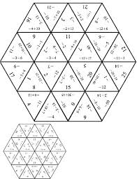 Tarsia Negative Numbers Pdf Math Integers Math Numbers Negative Numbers