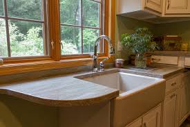 farm sink and corian countertop space