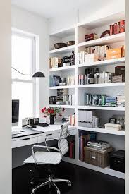 This Affordable Modern Home Design Is A Black And White Dream White Office Decor Modern Office Design Home Office Design
