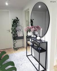 Metall Regal Newton In Schwarz Wandspiegel Rund Eingang Spiegel Wandspiegel