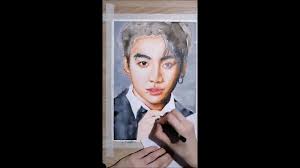 Jungkook BTS Portrait Handmade Drawing Kpop Wall Art Decor - Etsy