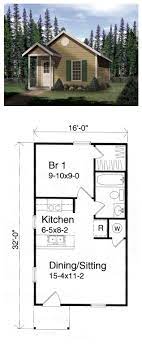 House Plan 49132 With 1 Bed 1 Bath Small House Tiny House Floor Plans House Layouts