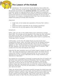 Department of the interior grand canyon national park arizona north kaibab trail the north kaibab trail is the least visited but most difficult of the three maintained. The Lesson Of The Kaibab Carrying Capacity 1 Natural Environment Ecology