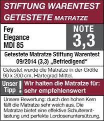 Hier schlafberatung in 1044 fey im matratzen fey. Fey Co Elegance Mdi 85 Kaltschaum Matratze