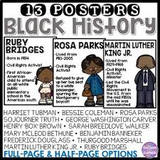 All of these posters are available for purchase via the links provided—but we hope you will enjoy this visual archive regardless. Black History Month Posters By Teaching Little Learners Tpt
