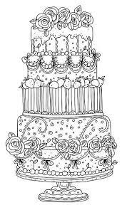 Detailed Wedding Cake Coloring Pages Food Coloring Pages Coloring Books Coloring Pages