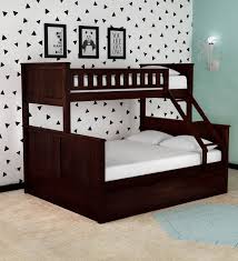 There are 126 bed with pull out for sale on etsy, and they cost $601.98 on average. Buy Antonia Bunk Bed Single Queen With Pull Out Bed In Wenge Finish Casacraft By Pepperfry Online Trundle Bunk Beds Bunk Beds Kids Furniture Pepperfry Product