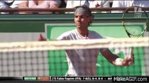 Rafael nadal hat das kräftemessen mit novak djokovic vor den french open für sich entschieden und zum zehnten mal das rafael nadal hat das masters in rom zum zehnten mal gewonnen. French Open Roland Garros Sf 2013 Rafael Nadal Vs Novak Djokovic Hd On Make A Gif