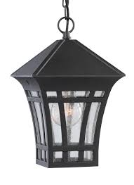 Seagull Lighting 60131 12 One Light Outdoor Pendant In Black Finish Black Or Gray Shop By Finish Sea Gull Lighting Outdoor Pendant Outdoor Hanging Lights
