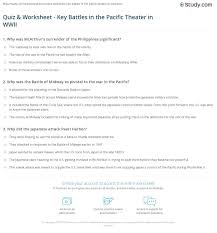 On what date did the battle of culloden take place? Quiz Worksheet Key Battles In The Pacific Theater In Wwii Study Com