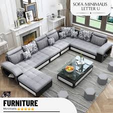 Misalnya, jika rumah mengadopsi gaya konvensional, maka kita dapat menggunakan furnitur ukuran besar untuk rumah model tersebut biasanya memiliki ukuran lebih luas. Furniture Sofa Minimalis Modern Sofa Tamu Mewah Kursi Ruang Tamu Minimalis Leter U Shopee Indonesia