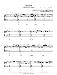 In 1971, the beatles legend, john lennon released a song that is. Demons By Imagine Dragons Piano Sheet Music Intermediate Level