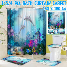 Gearbest is the right place, we run weekly promotions, like flash sale or vip member bargain offer in which you can grab cheap toilet seat covers at discount prices. Buy 4pcs Dolphin Bathroom Set Shower Curtain Toilet Seat Cover Bath Mat Non Slip Rug At Affordable Prices Free Shipping Real Reviews With Photos Joom
