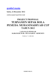 Contoh proposal pengajuan dana sepak bola. Doc Contoh Proposal Dedi Kuswandi Academia Edu