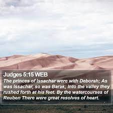 Judges 5:15 Web - The Princes Of Issachar Were With Deborah; As Was