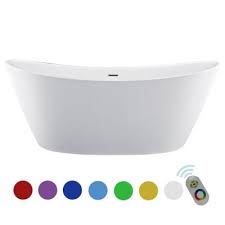 Whirlpool bathtubs, jetted bathtubs, clawfoot tubs & more! Chromotherapy Soaking Flat Bottom Bathtubs Freestanding Tubs The Home Depot