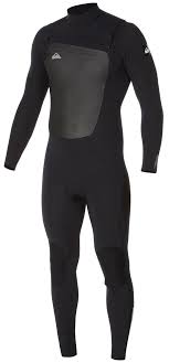 quiksilver syncro wetsuit mens 4 3 chest zip mens wetsuit black