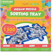 Maybe you would like to learn more about one of these? Amazon Com 1500 Pieces Jigsaw Puzzle Storage And Sorting Tray Holder Pack Of 8 Stackable Puzzle Shaped Holds Up To 1500 Puzzle Pieces Better Sort Patterns Shapes And Colors Gift For Puzzlers