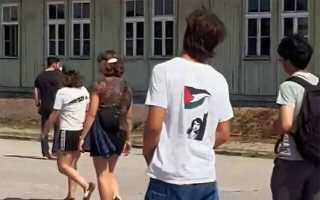 Mauthausen staff call cops after dispute erupts over teen wearing 'Free Palestine' shirt | The Times of Israel