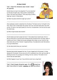 Health chapter 10 worksheet alcohol. Effects Of Alcohol Worksheet Teaching Resources