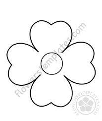 In the place of the outline, add in the petals of the flower. 4 Petal Flower Template Tablon