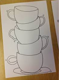 Color It Like You Mean It Stacked Teacups Tea Cup Art Coffee Cup Art Cup Art