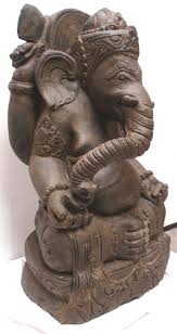 Ganesh garden statue cast stone elephant god sculpture. 3ft Large Carved Stone Ganesh Ganesha Zen Garden Statue Asian Outdoor Decor