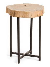 Wood And Iron Side Table Accent Furniture T J Maxx Side Table Table Accent Furniture